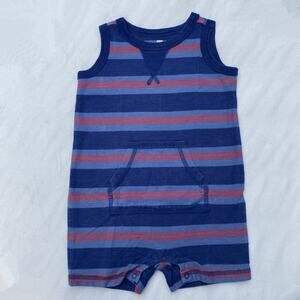 Tea Collection Blue Red Stripe Romper